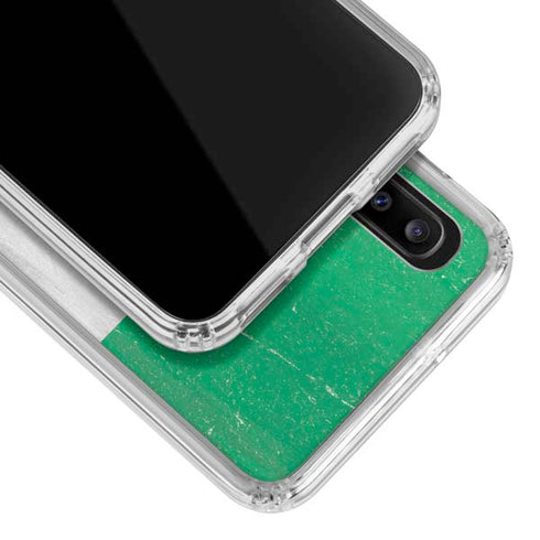 Nigeria Flag Distressed Galaxy A30 Clear Case